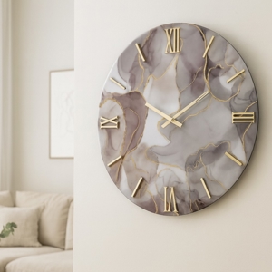 Orologio grande da parete 100cm design originale effetto marmo