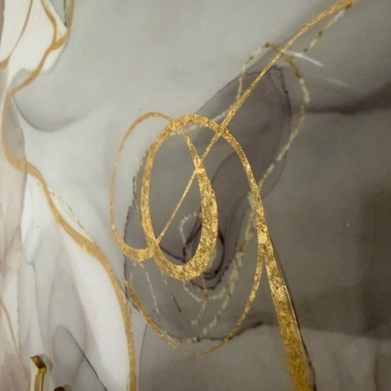 Orologio lylly 40cm da parete moderno effetto marmo oro