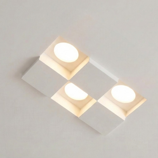 Faretto da incasso in gesso moderno quadrati per controsoffitto