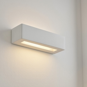 Applique rettangolare di gesso bianco