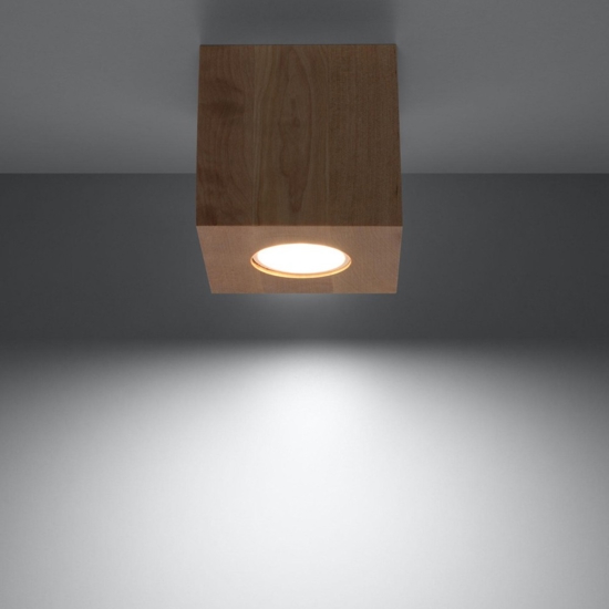 Faretto di legno cubo da soffitto per interni