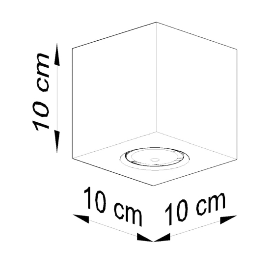 Faretto di legno cubo da soffitto per interni