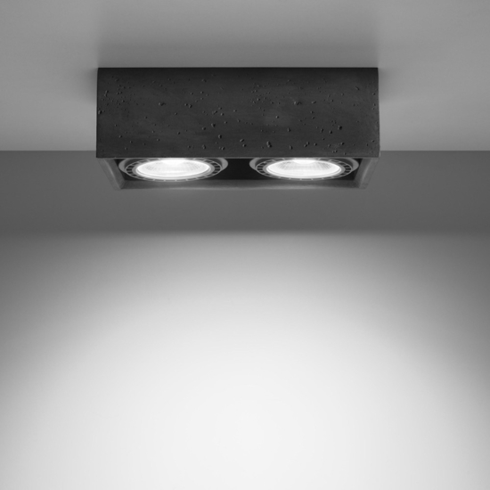Plafoniera per cucina con 2 luci portafaretti