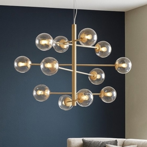 Ondaluce so eliseo lampadario per salotto oro 12 luci