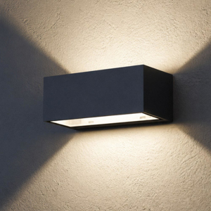 Top light spa applique da esterno rettangolare antracite ip54