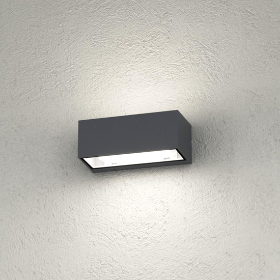 Top light spa applique da esterno rettangolare antracite ip54