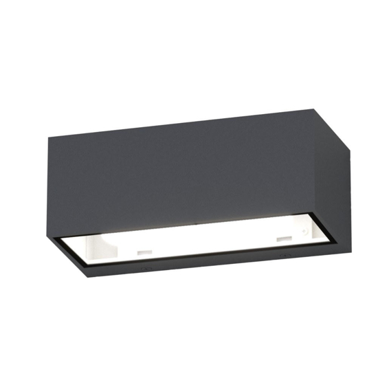 Top light spa applique da esterno rettangolare antracite ip54