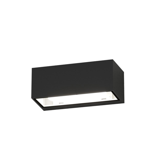 Applique nera per esterno top light spa rettangolare nera