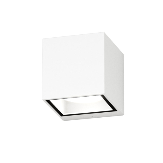 Applique da parete top light spa cubo bianco biemissione luce ip54