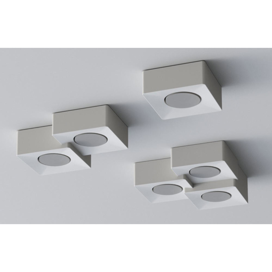 Plafoniera da soffitto per cucina bianca 2 luci