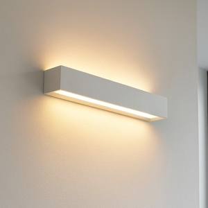 Applique gesso bianco moderna rettangolare hermione sforzin