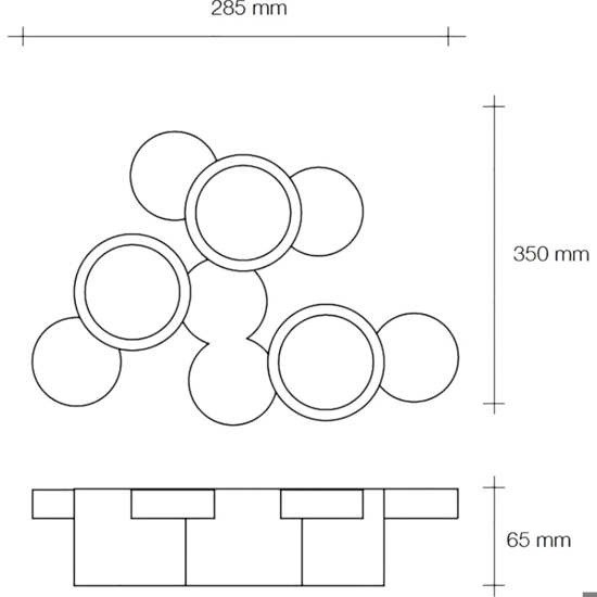 Plafoniera di gesso bianca moderna design chio sforzin
