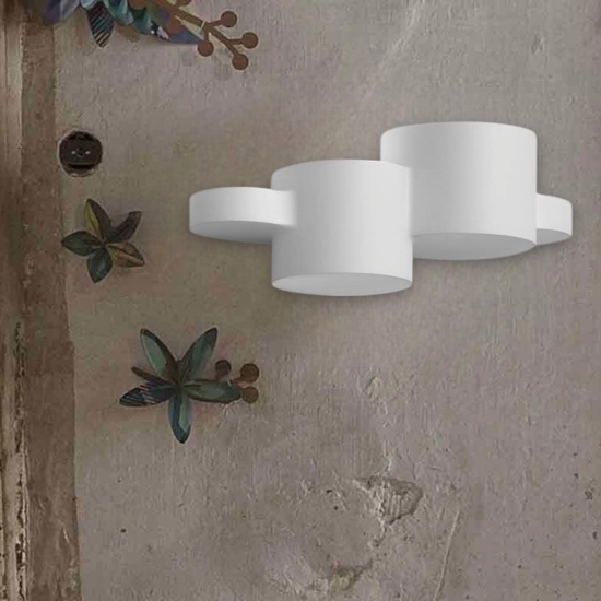 Applique di gesso bianca pitturabile chia sforzin design moderna
