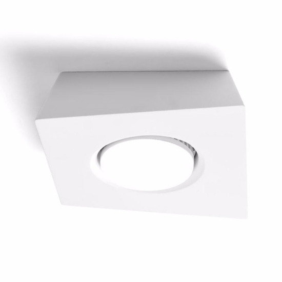 Plafoniera da cucina gesso bianco design sforzin anchise moderna