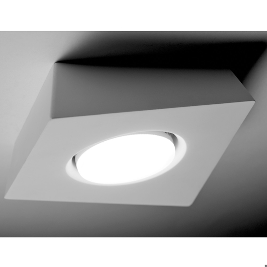 Plafoniera da cucina gesso bianco design sforzin anchise moderna