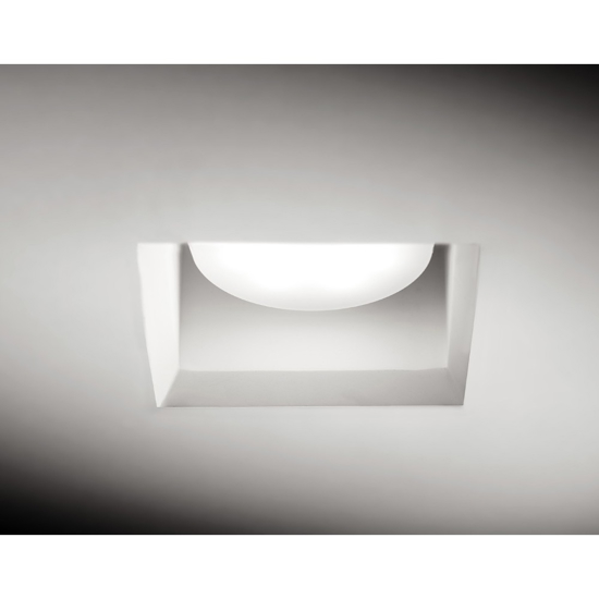 Sforzin filiatra faretto di gesso quadrato da incasso a soffitto