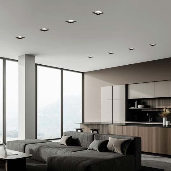Faretto in gesso quadrato filiatra sforzin incasso per controsoffitto