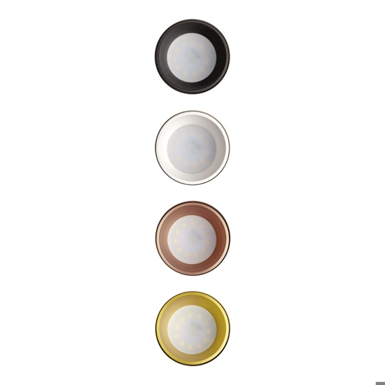 Sforzin thessaly faretto gesso da incasso rotondo nero