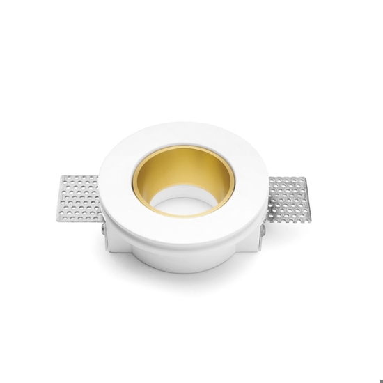 Faretto di gesso oro thessaly sforzin rotondo da incasso