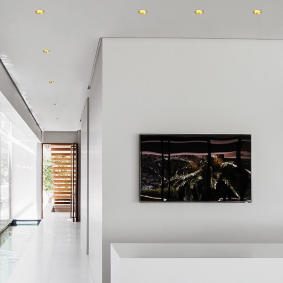 Faretto di gesso oro thessaly sforzin rotondo da incasso