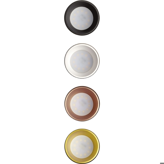 Faretto di gesso oro thessaly sforzin rotondo da incasso