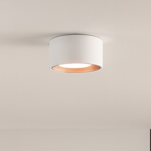 Plafoniera rotonda da soffitto gesso bianco interno rame sforzin nasso