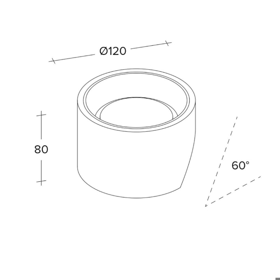 Applique in gesso design tondo bianco rame nasso sforzin