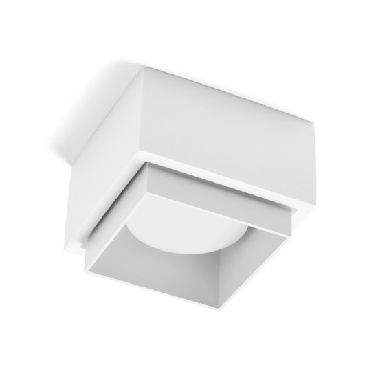 Sforzin syme plafoniera quadrata da soffitto bianca