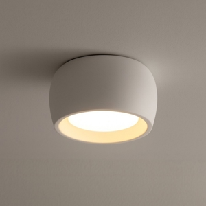 Plafoniera bianca per cucina in gesso sforzin mysia