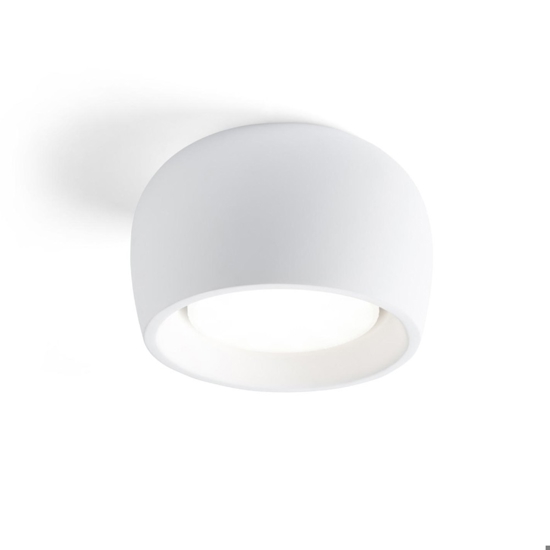 Plafoniera bianca per cucina in gesso sforzin mysia