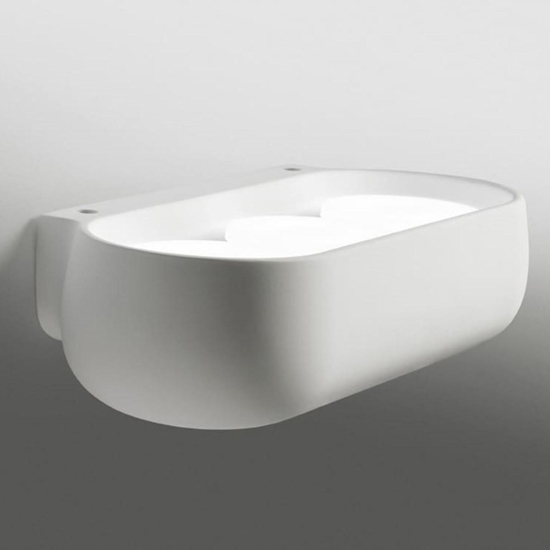 Applique di gesso bianco moderno sforzin mysia