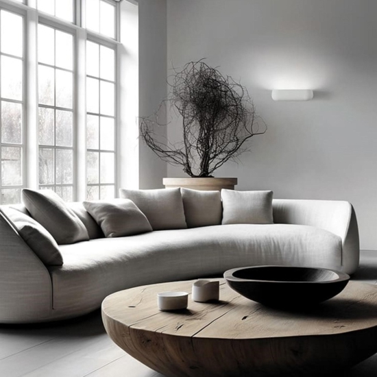 Applique di gesso bianco moderno sforzin mysia