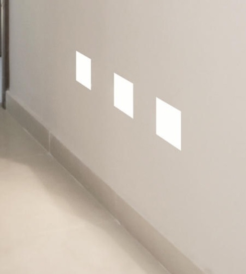 Segnapasso da incasso quadrato gesso per interni