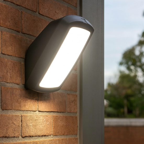Applique da esterno nera anti corrosione top light trento