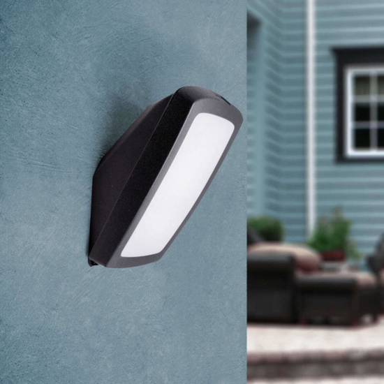 Applique da esterno nera anti corrosione top light trento