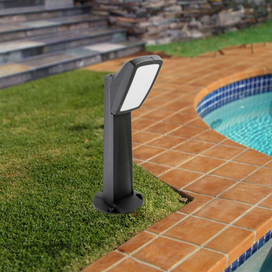 Lampione da giardino nero anti corrosione top light trento ip66
