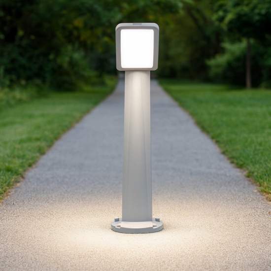 Lampione da giardino grigio anti ruggine 94cm top light trento