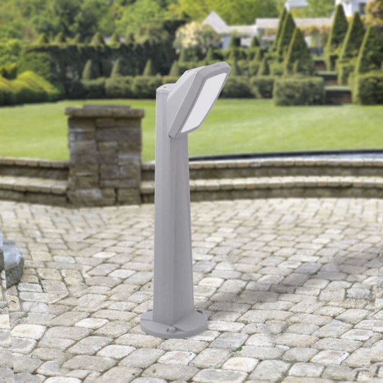 Lampione da giardino grigio anti ruggine 94cm top light trento