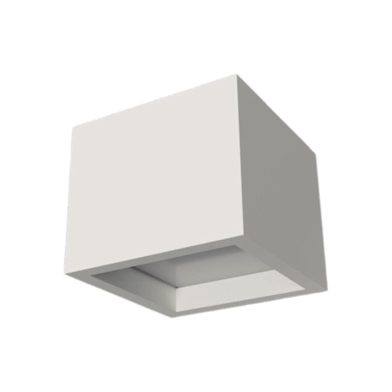Faretto da soffitto quadrato gesso alluminio bianco gx53