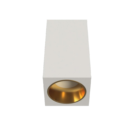 Faretto da soffitto di gesso bianco oro squadrato