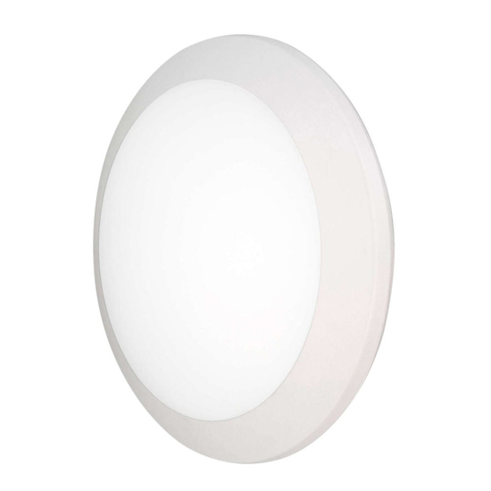 Plafoniera da esterno rotonda 35cm bianca top light verona
