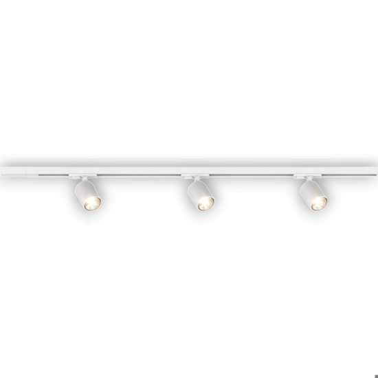 Sistema binario 100cm bianco con 3 spot orientabili