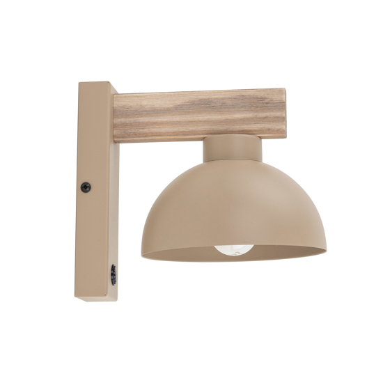 Applique sabbia in legno con interruttore da comodino per camera da letto