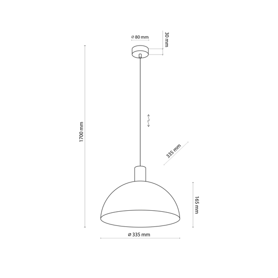 Lampadario per cucina legno cupola metallo sabbia