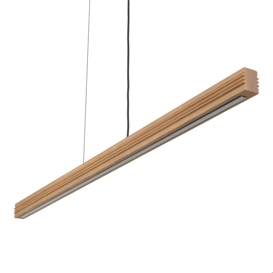 Lampadario barra di legno a sospensione per tavolo sala da pranzo