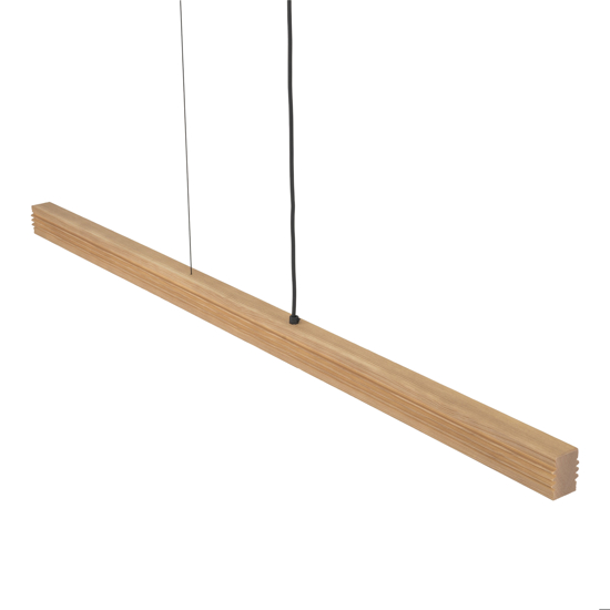 Lampadario barra di legno a sospensione per tavolo sala da pranzo