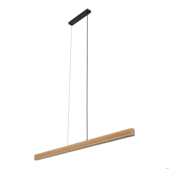 Lampadario barra di legno a sospensione per tavolo sala da pranzo