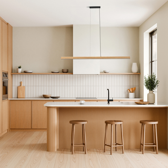 Lampada di legno a sospensione stile scandinavo per sala da pranzo