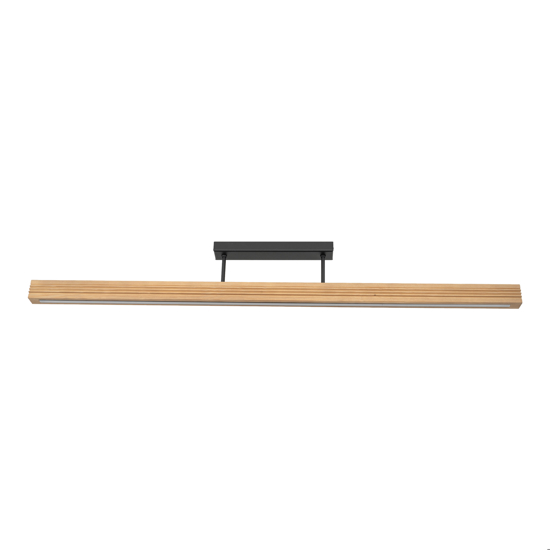 Plafoniera barra di legno per cucina stile scandinavo moderna