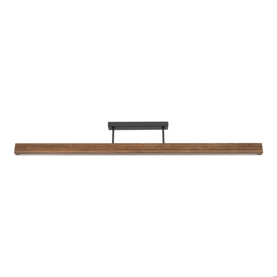 Plafoniera led 14w 3000k di legno noce per cucina moderna